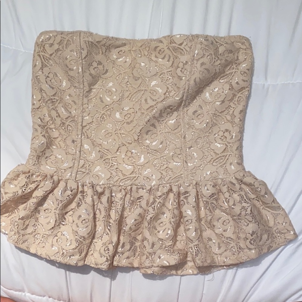 Lace tube top